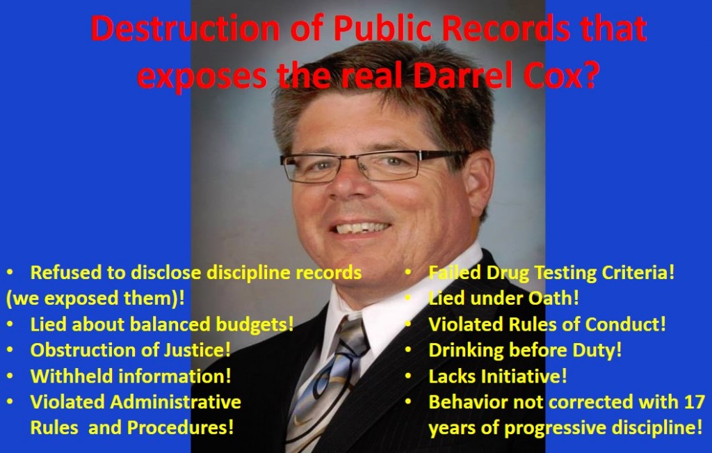 Darrel cox Records Destruction